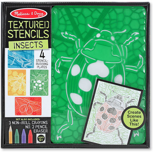 textured insects stencils