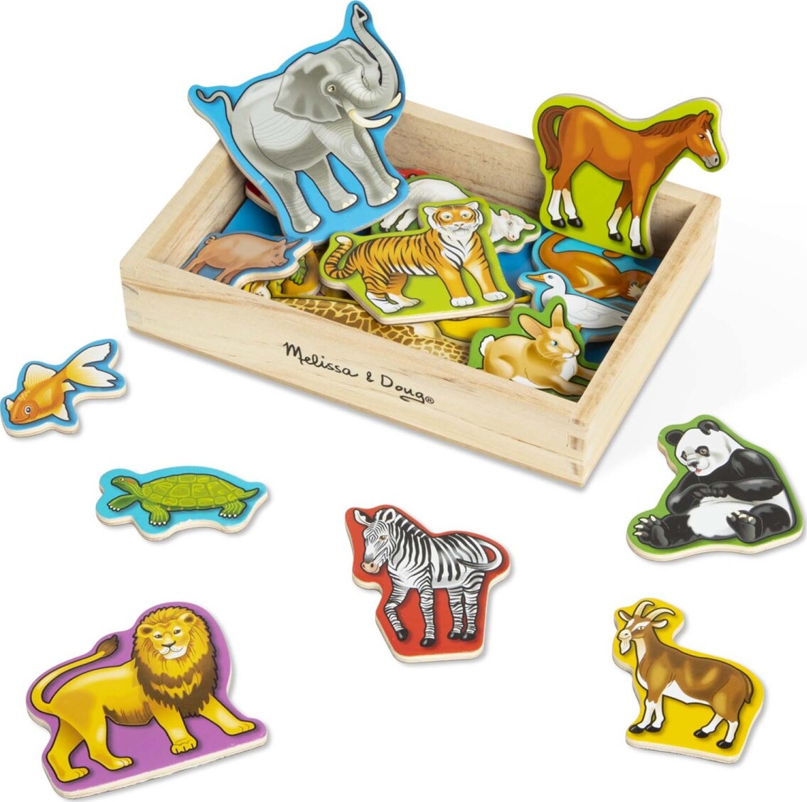 Wooden Animal Magnets