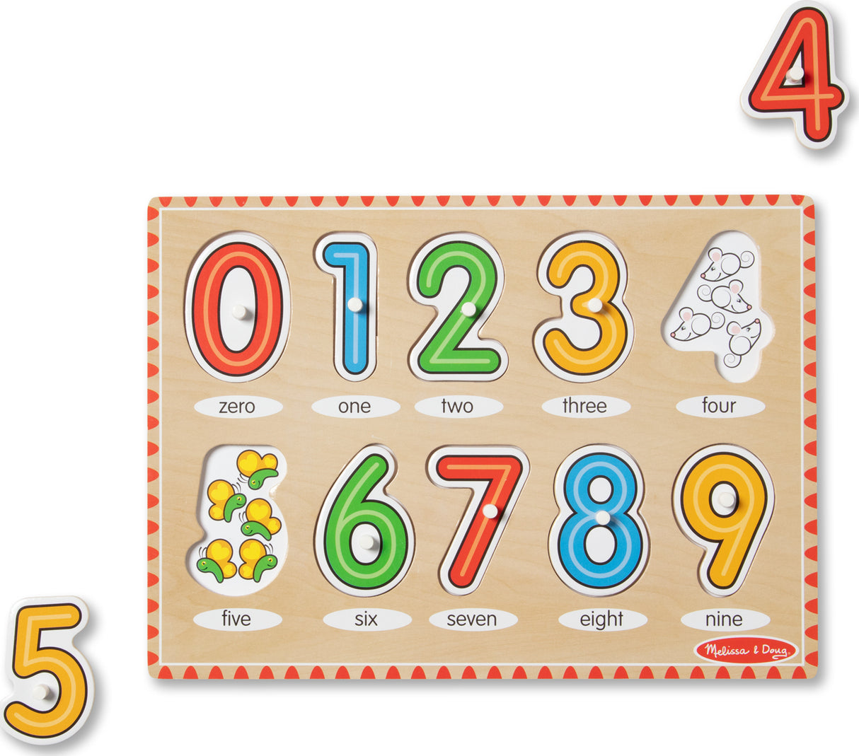 See-Inside Numbers Peg Puzzle - 10 pieces