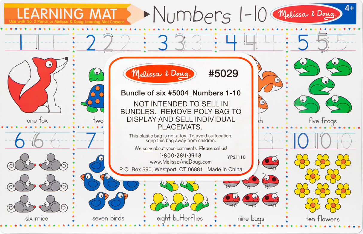 Numbers 1-10 Write-A-Mat