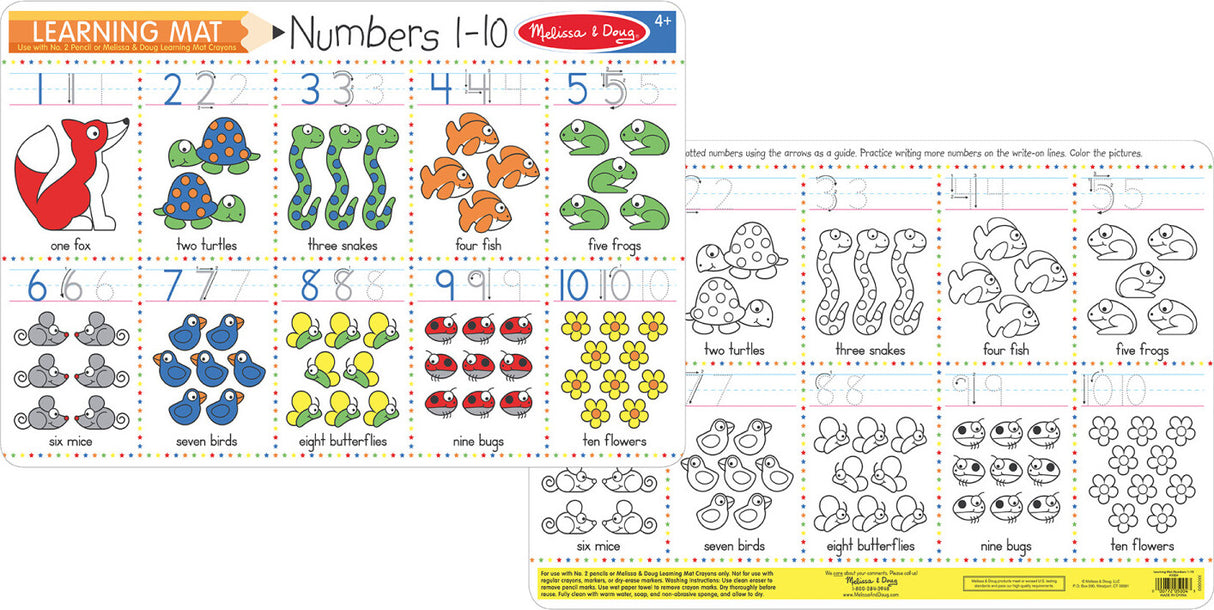 Numbers 1-10 Write-A-Mat