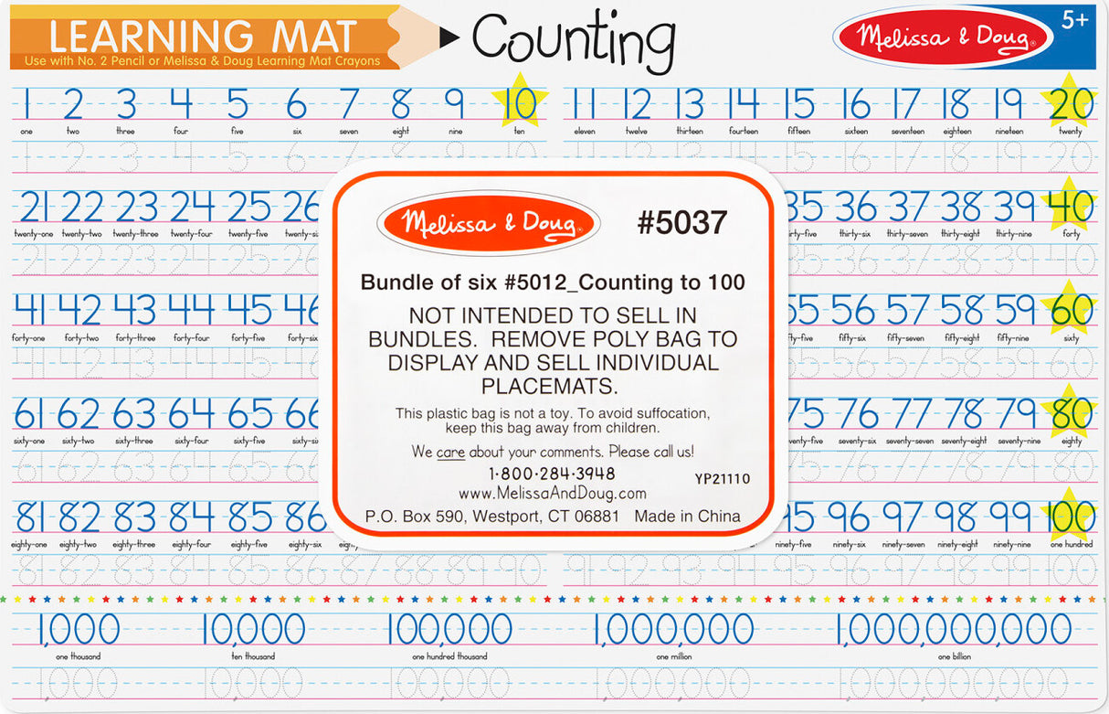 Numbers Placemat