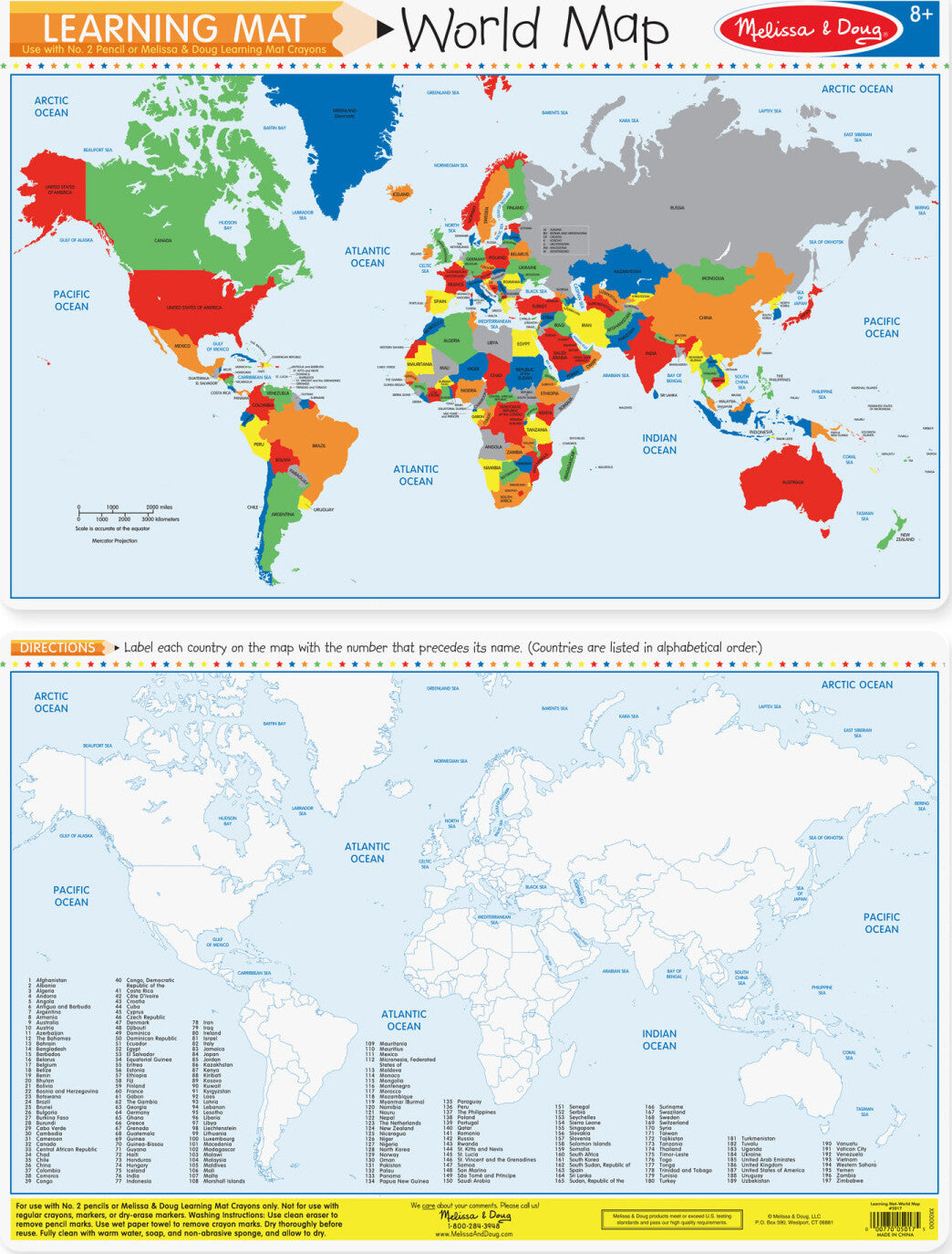 Countries of the World Write-a-Mat