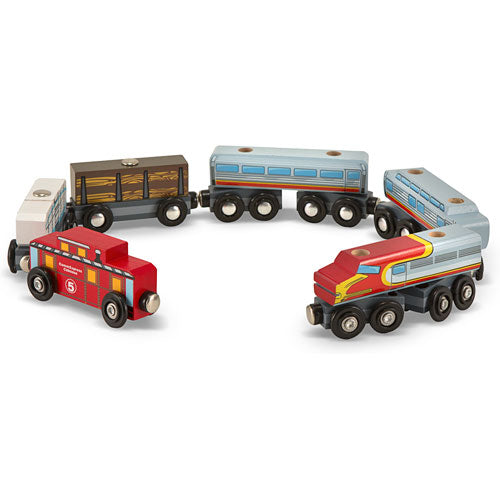 Train Cars Wooden Train Set