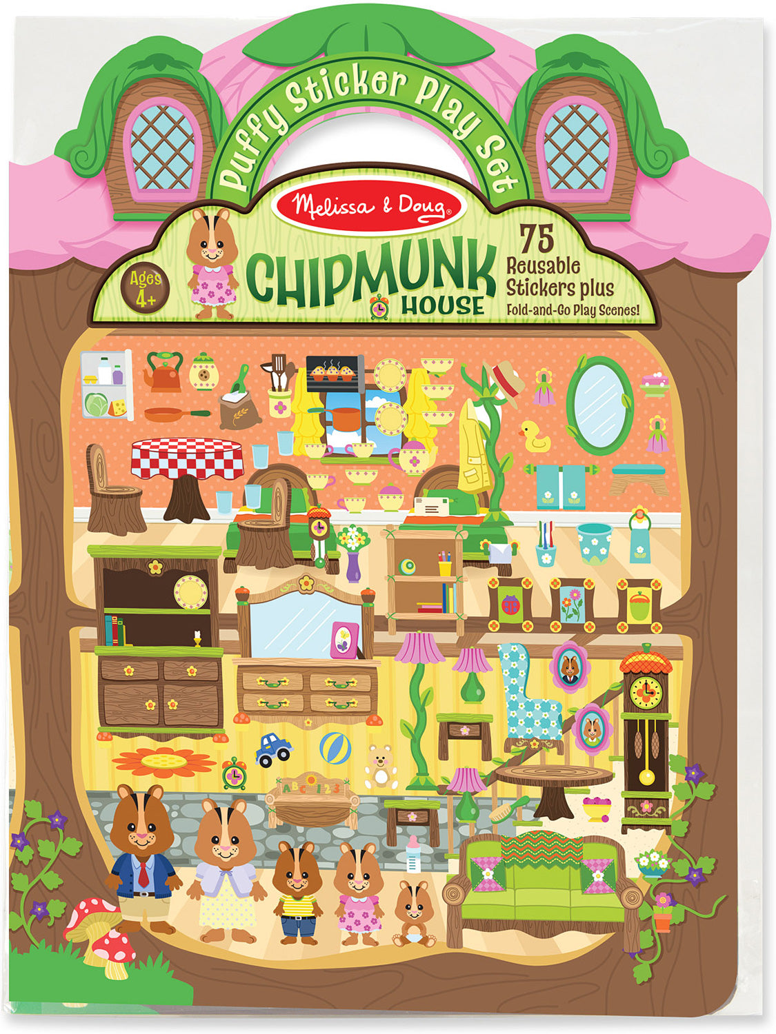 Puffy Stickers - Chipmunk House