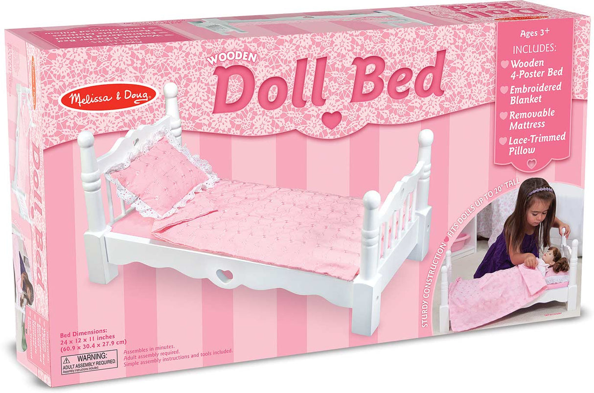 Wooden Doll Bed