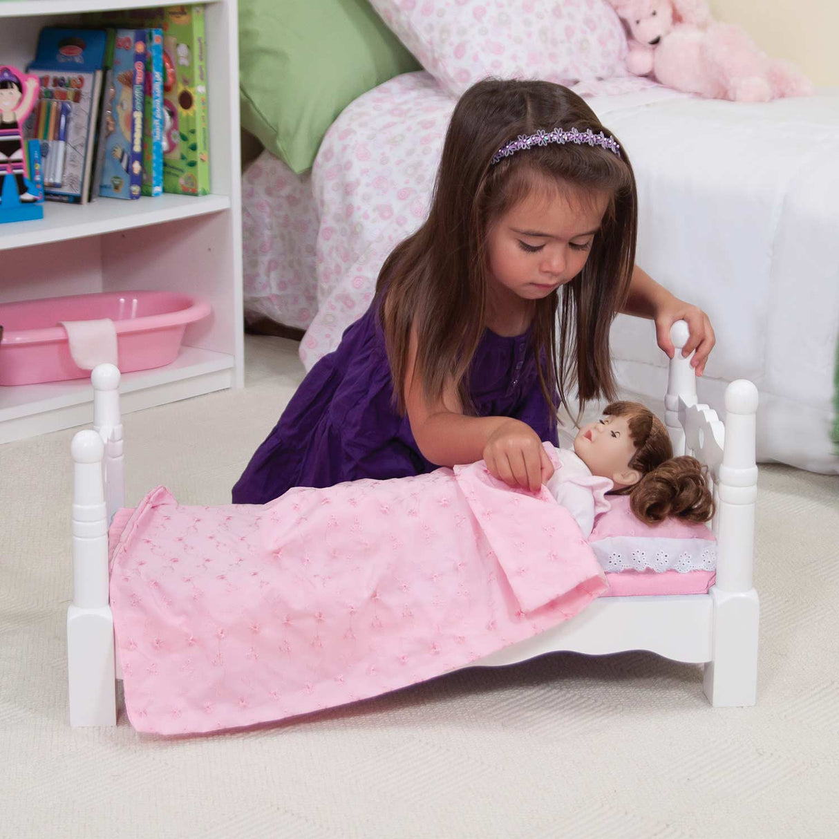 Wooden Doll Bed