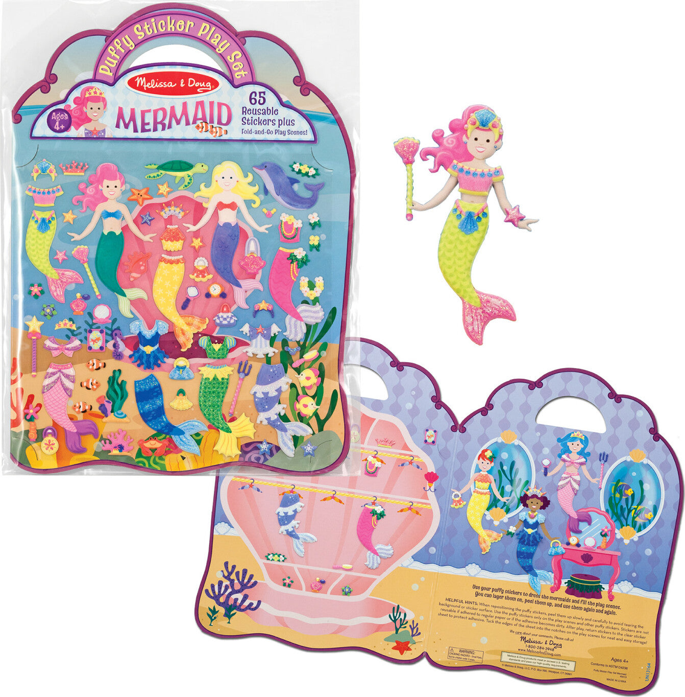 Puffy Sticker Play Set - Mermaid