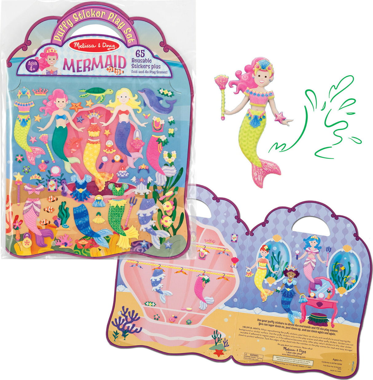 Puffy Sticker Play Set - Mermaid