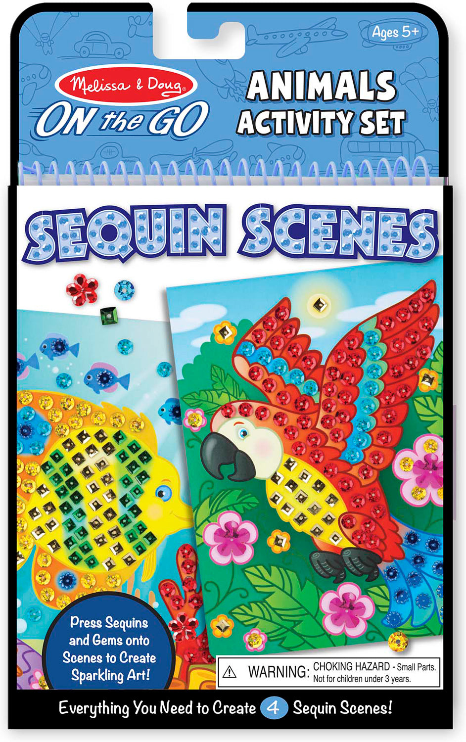 On the Go Sequin Scenes Activity Set - Animals