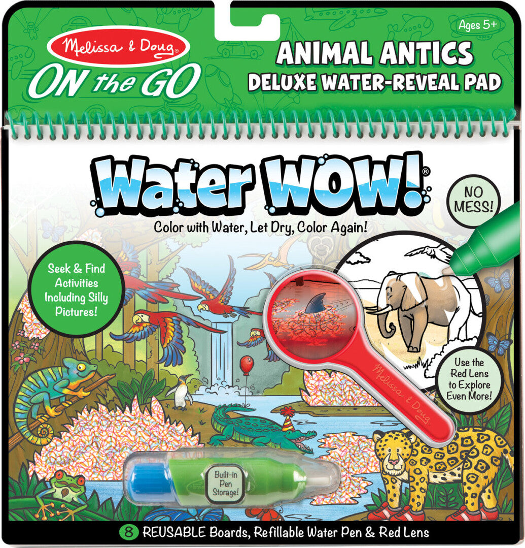Water Wow! Animal Antics Deluxe Water-Reveal Pad - On the Go Travel Activity