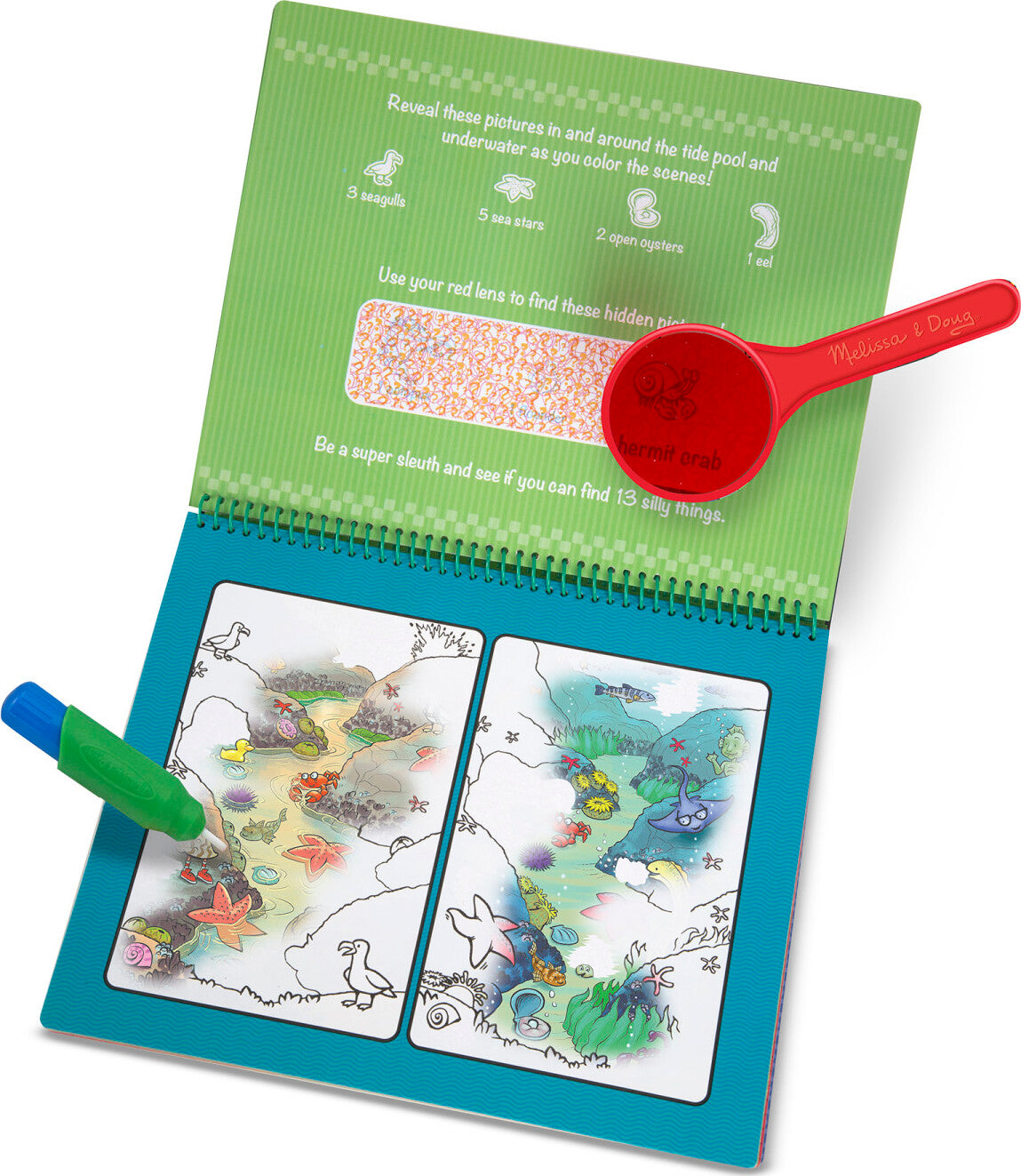 Water Wow! Animal Antics Deluxe Water-Reveal Pad - On the Go Travel Activity