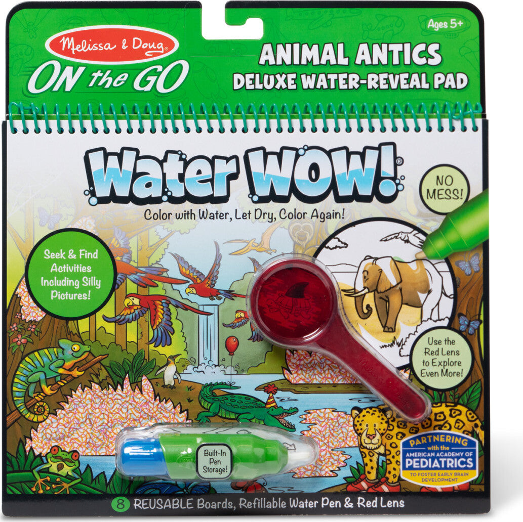Water Wow! Animal Antics Deluxe Water-Reveal Pad - On the Go Travel Activity