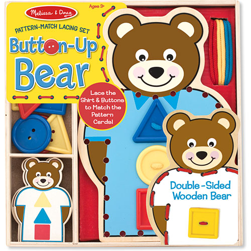 Button-Up Bear Pattern Match Lacing Set