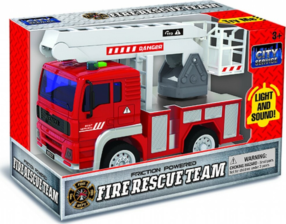 7" Light and Sound Friction Fire Truck