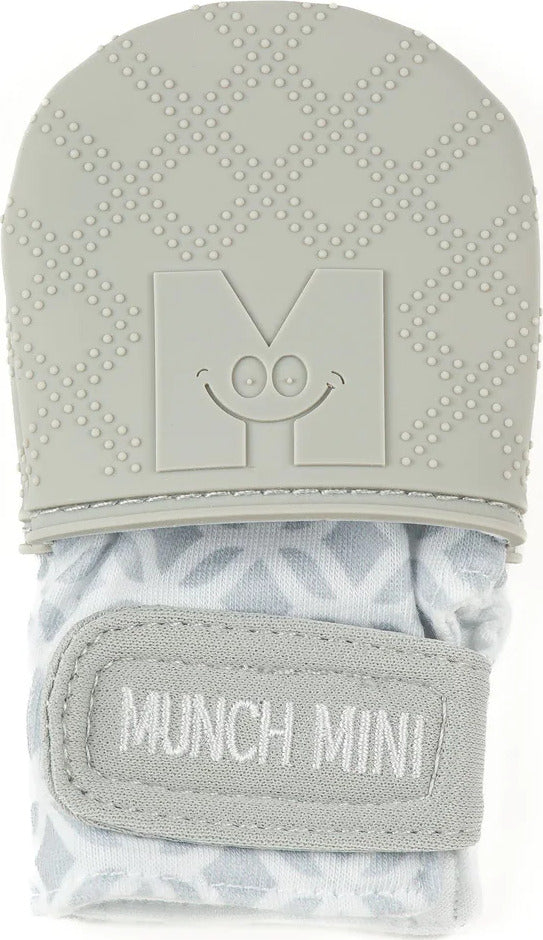 Munch Minis - Teething and Anti-Scratch Mitts (Grey Geo)