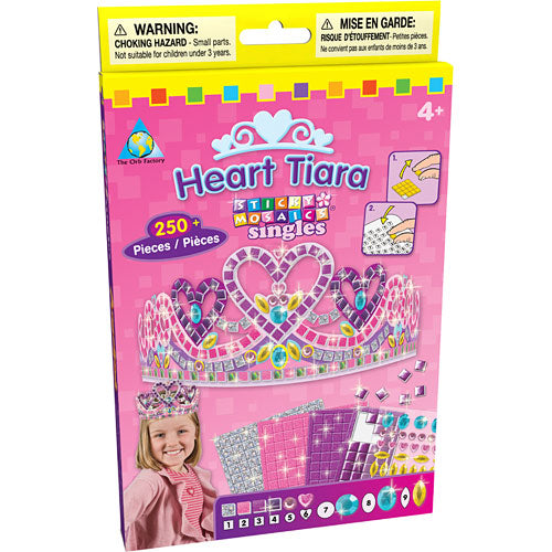 Sticky Mosaics Singles Heart Tiara 250+pcs