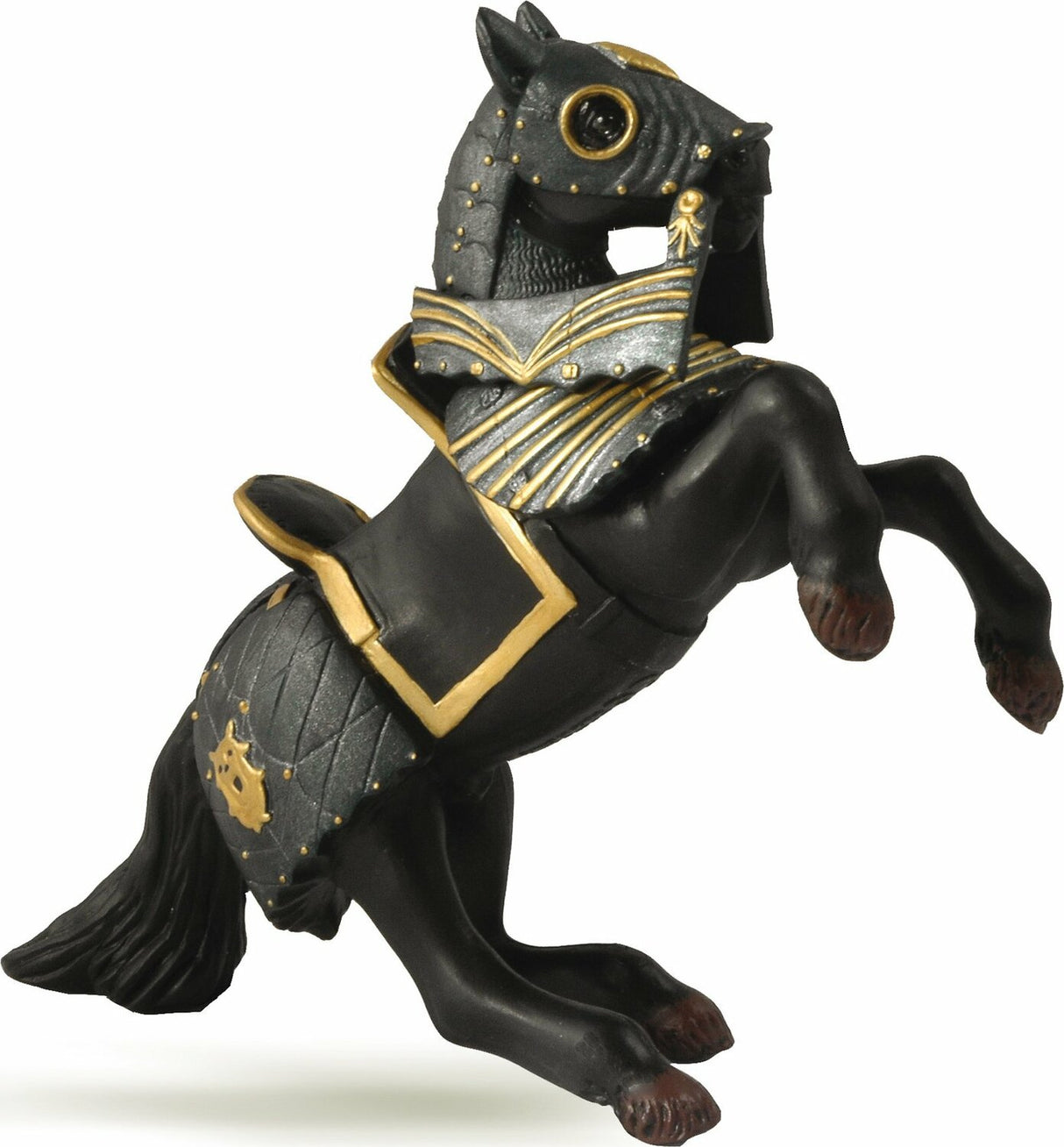 Papo Armored Reared Up Black Horse (Knights)