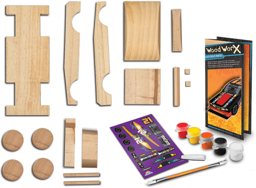 Lauri Toys Wood WorX Track Car Kit