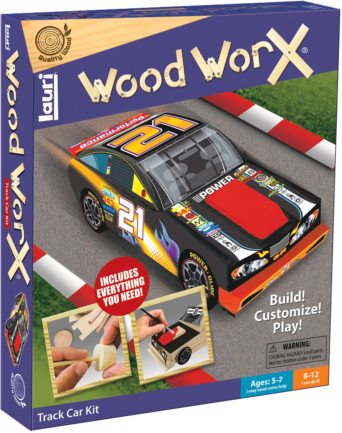 Lauri Toys Wood WorX Track Car Kit