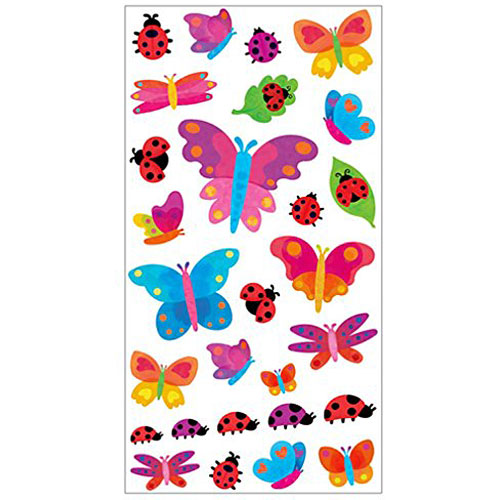 Peaceable Kingdom Jean Tats Butterflies and Ladybugs Temporary Tattoos for Fabric