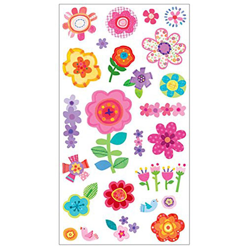 Peaceable Kingdom Jean Tats Fun Flowers Temporary Tattoos for Fabric