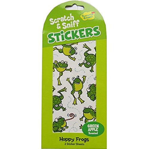 Scratch and Sniff Stickers - Hoppy Frogs - Green Apple Scent