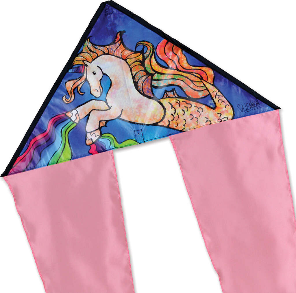Zippy Flo-Tail Delta Kite - Mermaid Unicorn