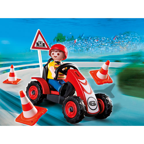 Playmobil Boy With Racing Cart