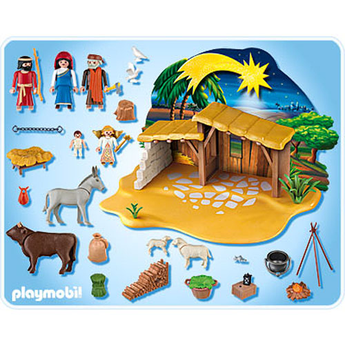 Playmobil clearance Nativity Manger with Stable