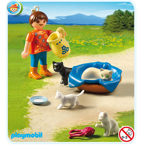 Playmobil 5126 Girl With Cats and Kittens