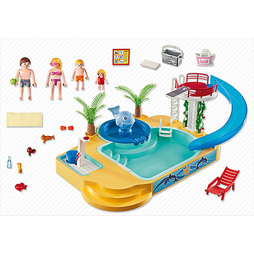 Playmobil Children's Pool With Whale Fountain