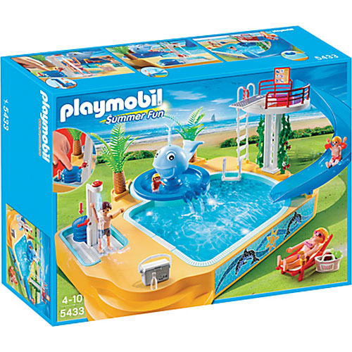 Playmobil Children's Pool With Whale Fountain