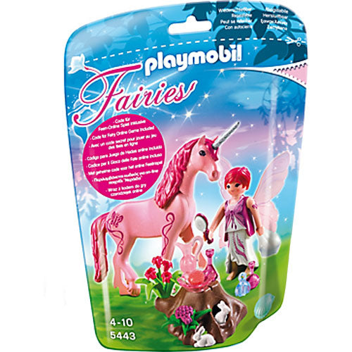 Playmobil Care Fairy With Unicorn 'rose Red'