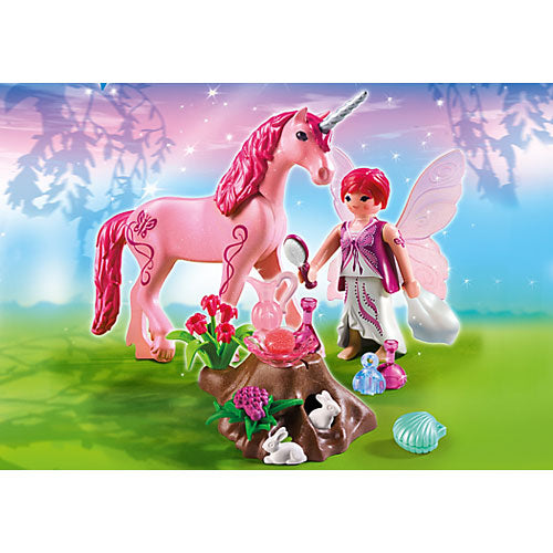 Playmobil Care Fairy With Unicorn 'rose Red'
