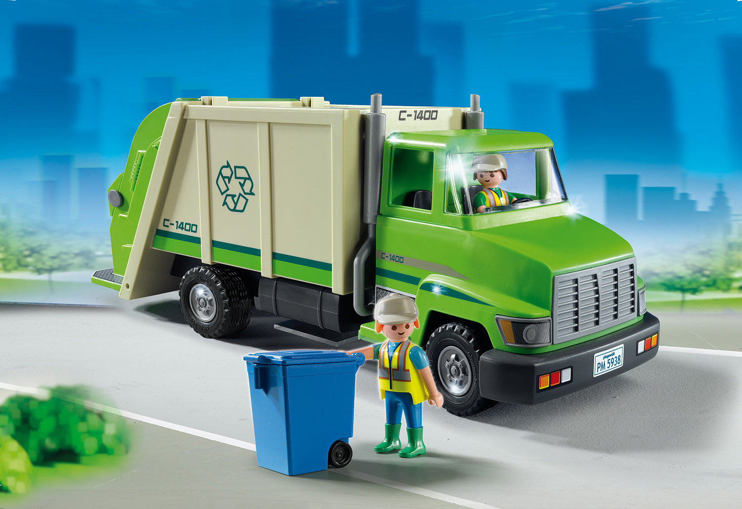Playmobil - Green recycling truck