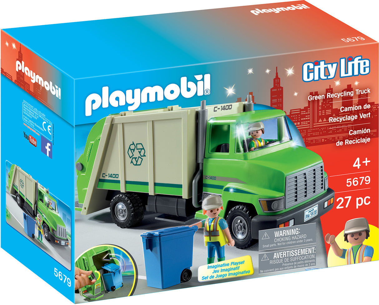 Playmobil - Green recycling truck