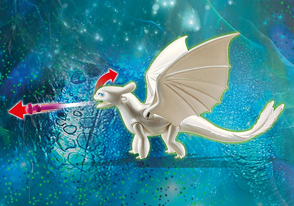 Light Fury and Baby Dragon with Kids