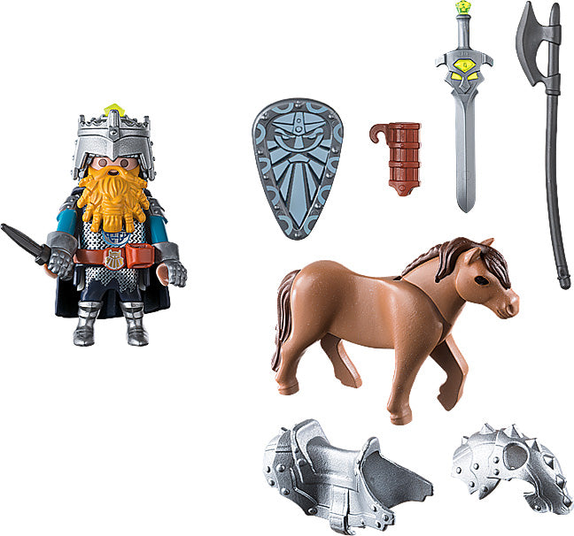 Dwarf Fighter with Pony