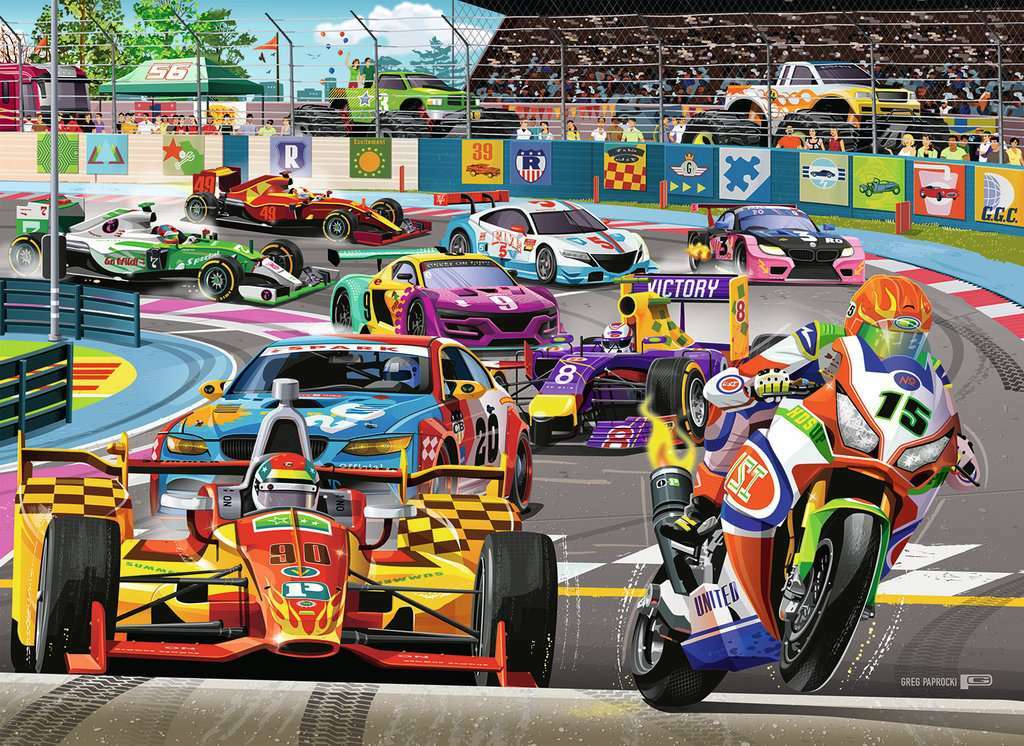 Racetrack Rally 60 Piece Puzzle