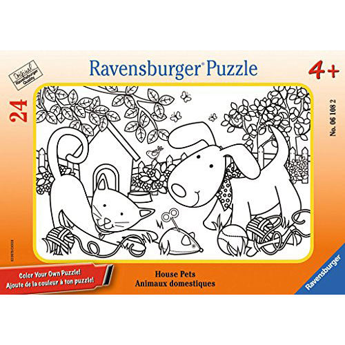 House Pets Color Your Own 24 Piece Frame Puzzle