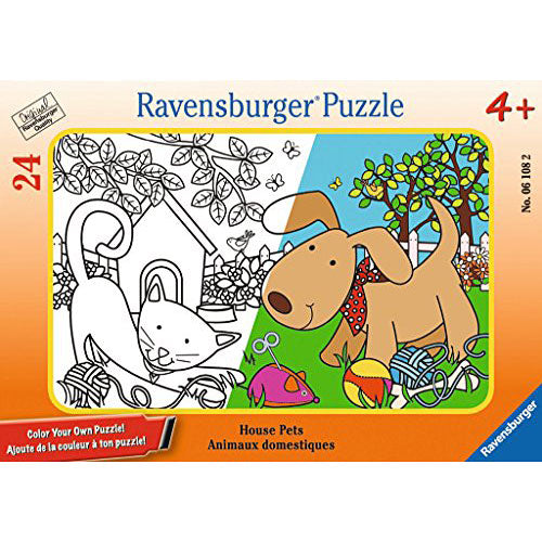 House Pets Color Your Own 24 Piece Frame Puzzle