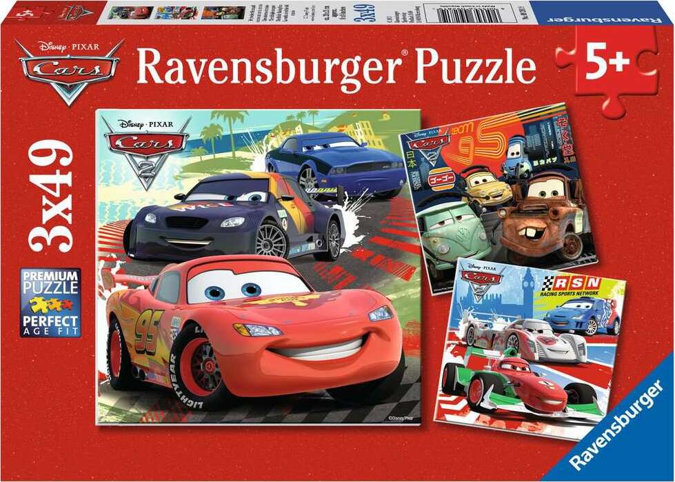 Worldwide Racing Fun (3 x 49 pc Puzzles)