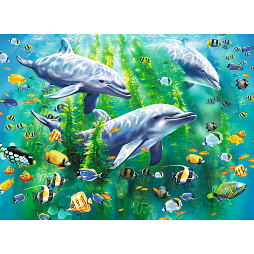 Dolphin Trio XXL Puzzle 100 pcs