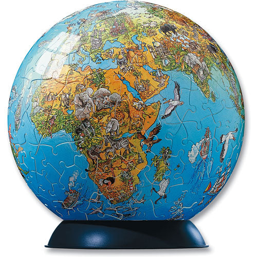 illustrated world map puzzleball