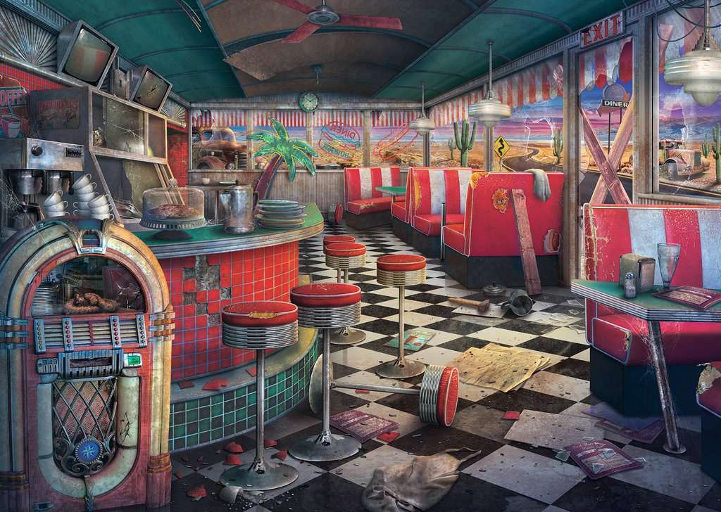 Decaying Diner 1000 Piece Puzzle