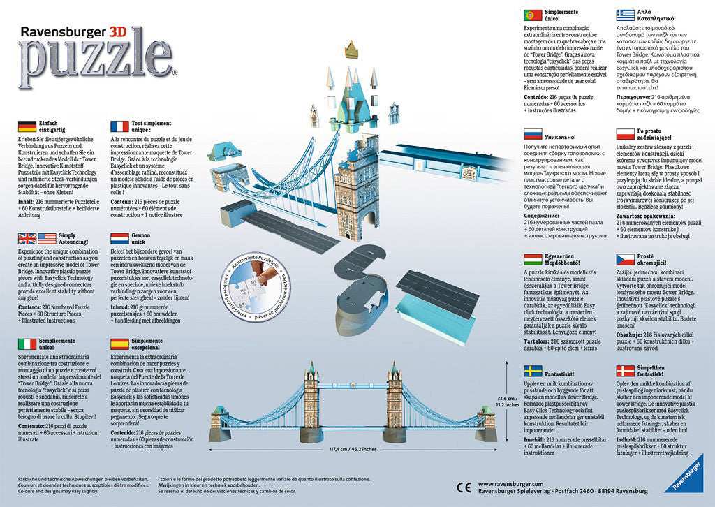 Tower Bridge 216 pc 3D Puzzle