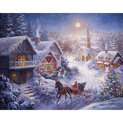 Ravensburger Dashing Through the Snow Format Puzzle (300 Piece), Large