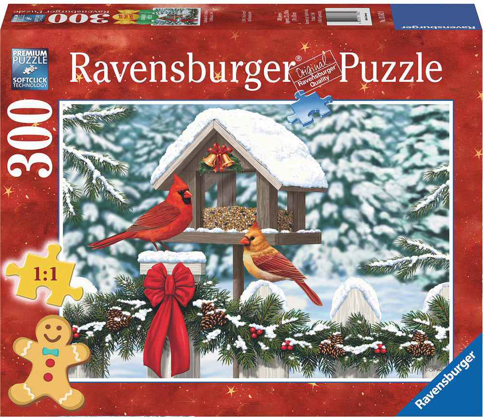 Ravensburger Cardinals at Christmas Format Puzzle (300 Piece), Large