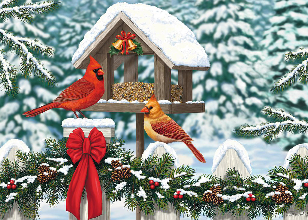 Ravensburger Cardinals at Christmas Format Puzzle (300 Piece), Large